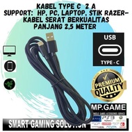 2.5 Meter TYPE C Data Stick Charger Cable, Quality Fiber Cable
