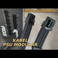 VGA CPU Modular PSU Sleeving Cable for ASUS ROG SEASONIC CORSAIR PSU - Includes Inline Capacitor