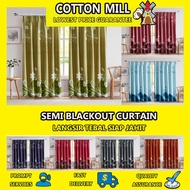 #2 C21-C29 KAIN TEBAL Modern Langsir Curtain Semi Blackout Langsir Pintu Door Curtain Ready Stock In Malaysia