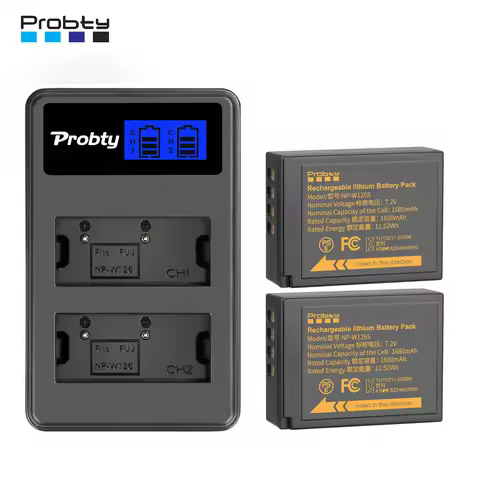 Probty 1500mAh NP-W126 NP-W126S W126S Battery for Fuji xs10 X-E2S X-E3 X-E4 XX-Pro1 X-T1 X-M1 XT1HS3