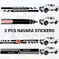 CP 2Pcs NAVARA Car Body Side Sticker Truck Decal Vinyl Flame Sticker