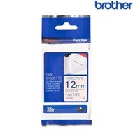 【含稅店】Brother兄弟 TZe-FAE3 粉紅布底藍字 標籤帶 燙印布質系列 (寬度12mm) 燙印標籤 色帶