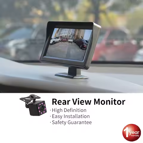 Car Monitor 4.3" Screen For Rear View Reverse Camera TFT LCD Display HD Digital Color 4.3 Inch PAL/N