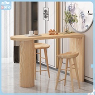 Solid wood pine dining table, long bar counter table, small living room partition, dining room islan