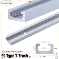 MOLIHA 1Pcs T-Track, 300-600mm T Slider Fixture Slot Slide T-Slot Track,  Slide Guide Rail Aluminium