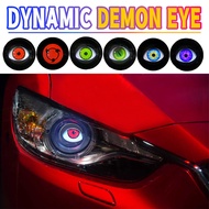 3-inch Universal LED Blink Dynamic Demon Eye Fog Light 12v24v car motorcycle decorative headlight