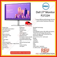 Dell 27 Monitor - P2722H Warranty 3 Year Onsite Monitor FHD 1920x1080 HDMI,DisplayPort,VGA ชำระเต็มจำนวน One