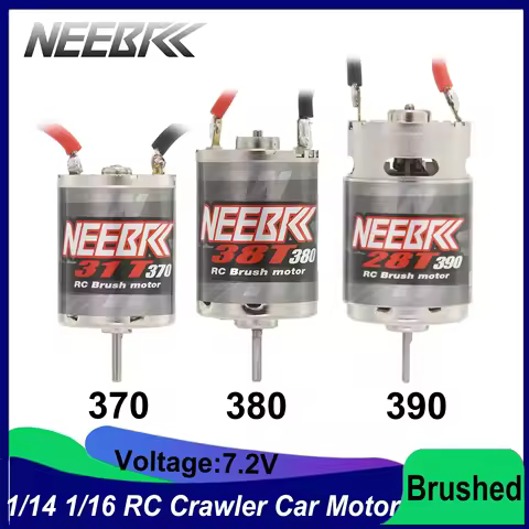 NEEBRC RC Crawler Brushed Motor 370 380 390 Stainless Steel for 1/12 1/14 1/16 1/24 RC Monster AXIAL