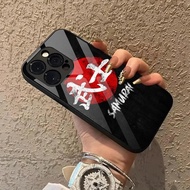 Samurai 02 Glass Phone Case For iPhone 17 16 Pro Max 17Air 15 Pro Max 14 13 12 11 phone Cover