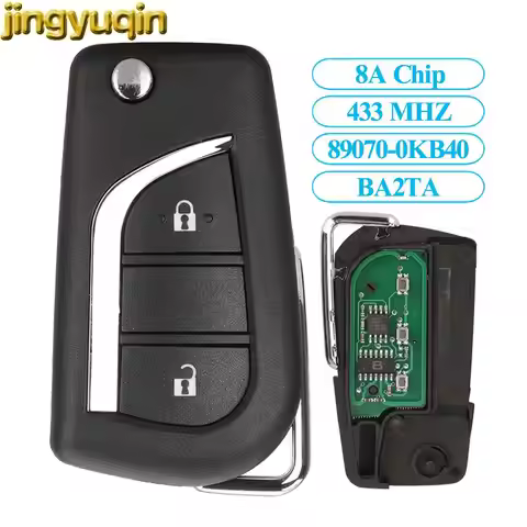 Jingyuqin 2B Car Key Alarm Remote Fob 433MHZ 8A Chip For Toyota Hilux 2015 2016 2017 2018 2019 2020