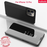 NUBULA For Apple iPhone 13 Pro (6.1)inch Flip Casing Luxury Plating Mirror Clamshell iPhone 13 Pro H