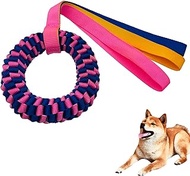 CaBYbigG Dog Rope Toys, Pink Ring Dog Toy with Rope, Tug of War Dog Toy for Large Dogs