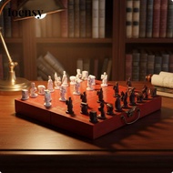 [Ioensy] Terracotta Fighter Chess Set Travel Friendly 3D Chinese Chess Set Foldable for Tourists
