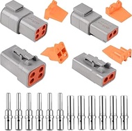 JRready ST6139 DTP Connector Kit 2 4 Pin Gray IP67 Waterproof Electrical Connectors Plug with 6 Pair