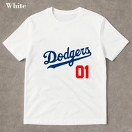 Dodgers Baseball Team 01 White Summer Short Sleeve T Shirt