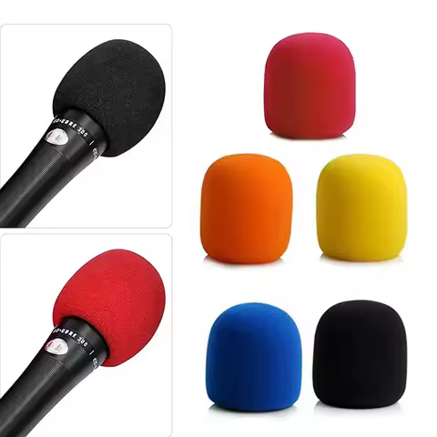 Condenser Microphone Pop Filter Sponge Recording Studio Microphone Windscreen Ball Shape Foam Cover 