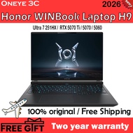 2026 Honor WIN H9 Ultra9 290HX /Ultra7 251HX /RTX5070Ti /RTX5070 /RTX5060 16" 300Hz  Gaming Laptop