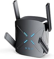 2025 WiFi Extender Signal Booster, New Gen Wi-Fi 6 Repeater, Covers Up to 12,000 sq.ft Range, Dual-B