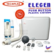 [Genergy Tools] Cistern Flush Set - Techplas Elegen Compact Superlux Cistern 1102 Single Flush Push 