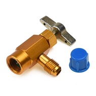 【O-HOT】R-134a R-134 AC DV-134 Brass  CAN TAP Opener Valve 1/2" ACME Adapter