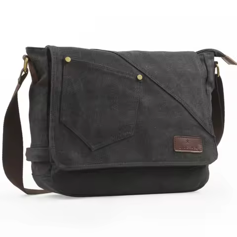 Men's Canvas Crossbody Casual Shoulder Bags Vintage Messenger Travel handbags Fashion student Scholl