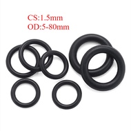 [FGHOQ-1] NBR Black Rubber O-Ring Sealing Ring OD5-80mm * CS1.5mm