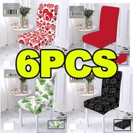 Dining Chair Cover Dining Set 6 Set Stretchable Universal Monoblock Of 6 Christmas Decor Homedecor