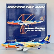 Hx Singapore Airlines B747-400 Seven-Color Bird 9V-SPK/9V-SPL 1/400 Alloy Aircraft Aircraft Model