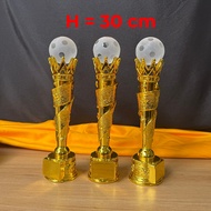 Cúp Pickleball với đế phale gắn bóng pha lê Pickleball