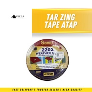 SOMAX Tar Zing 4" x 10M / Weather Seal Bitumen Flashing Tape / Tap Atap Bumbung