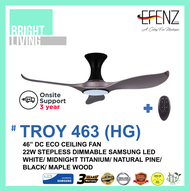 EFENZ Hugger 46" DC-Eco Ceiling Fan with 22W Samsung Dimmable LED Light Kit (Kith Edition)