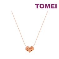 TOMEI Rouge Collection Heart Necklace, Rose Gold 750