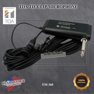 TOA ORIGINAL EM-360 / EM-361 AS TIE-CLIP MICROPHONE WITH Cable TOA EM361