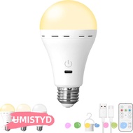 UMISTYDREAMUM9U Rechargeable Light Bulb, Cordless with Timing USB Led Bulb, Portable 3 Color Remote 