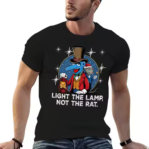 Muppet Christmas Carol Gonzo Rizzo T-Shirt Simple Casual Short Sleeve Tee