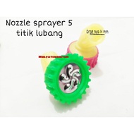 Nozzle sprayer 5 holes plastic sprayer head