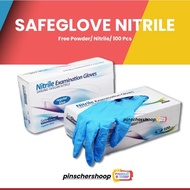 Best Selling!! NITRILE Gloves REGULAR BLUE NITRILE NITRILE Without Powder BOX 100pcs XS/S/M/L SBY1