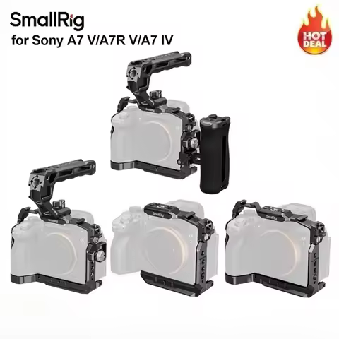 SmallRig Camera Cage Kit For Sony A7 V/A7R V/A7 IV, HawkLock Quick-Release NATO Rail,Arca-Swiss Quic