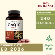 Naturebell CoQ10 200 mg with PQQ - 240 Capsules Original USA