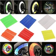 12pcs Bike Bicycle Wheel Spokes Reflective Sticker Tube Warning Safety Light DIY Cycling Reflector