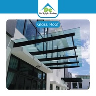 Glass Roof 12.38mm laminated glass complete with T-beam Mild Steel Skylight Awning Pergola