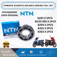 NTN YAMAHA AVANTIZ SOLARIZ ( 6pcs/Set ) Gearbox Bearings Set 6201 62/22 2RS 6204 6301 6301 6303