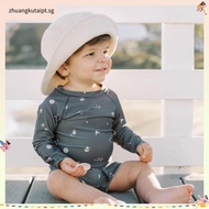 Rash Guard Boy Set Nautical kids Swimsuit Long Sleeve Top and Swim Trunks UPF50+