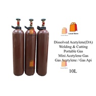 [ 1 UNIT ] Dissolved Acetylene(DA) 10L Welding & Cutting Portable Gas / Mini Acetylene Gas / Gas Ace