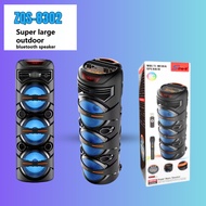 ZQS8302 Portable Bluetooth Speaker 3x8" Big Bass RGB LED Light Party Speaker Outdoor Wireless Sound 
