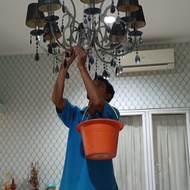 melayani servis cuci pasang lampu gantung WA 0816-24-1150