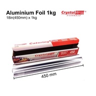 CrystalWrap® 450mm ( 18" ) Aluminium Foil [ 1kg ] Aluminium Catering Foil For Cooking, Freezing
