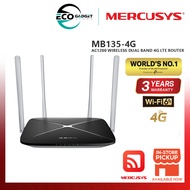 Mercusys MB135-4G | AC1200 Wireless Dual Band 4G LTE Router - Plug a SIM card and Play Share up to 6