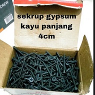 sekrup 4cm 1dus 1 DUS skrup gypsum 4cm isi 1000pcs 1 dus sekrup gipsum 4cm sekrup hitam 6 x 11/2" 4 