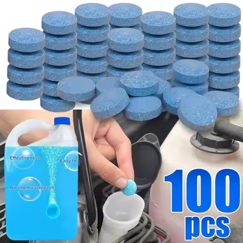 ‌All-Season Windshield Washer Effervescent Tablet (Solid Concentrate) Shellac-Free Formula